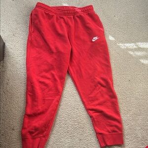 Nike men Bright Red Joggers